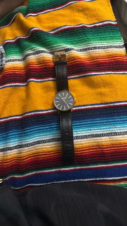 Nixon Sentry Leather watch