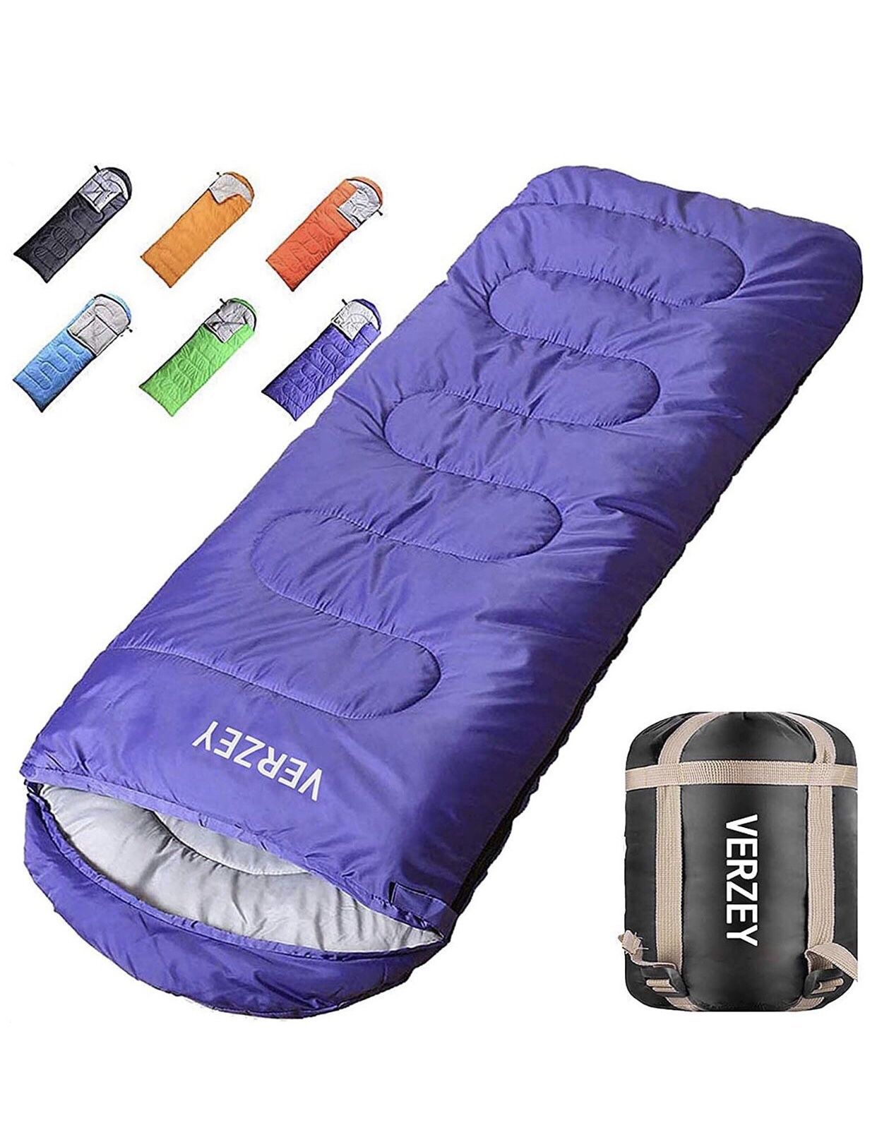 Envelope Camping Sleeping Bag for Adults, YouthKids & Boys,Great for 4 Season,Portable forBackpacking Traveling Hiking Waterproof Lightweight(purple)