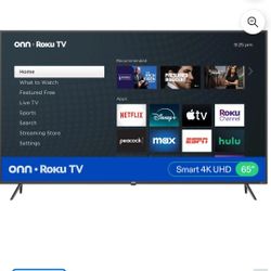 *** BRAND NEW *** ONN-ROKU 65" 4K LED TV