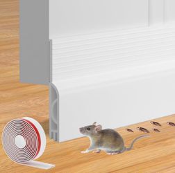 78” Door Draft Stopper for Bottom of Door, Adjustable Weather Stripping Door Seal