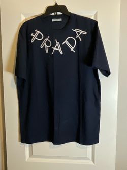 Prada Embroidered Logo T-Shirt