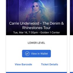 Two Carrie Underwood Tickets Excellent seats! Thumbnail