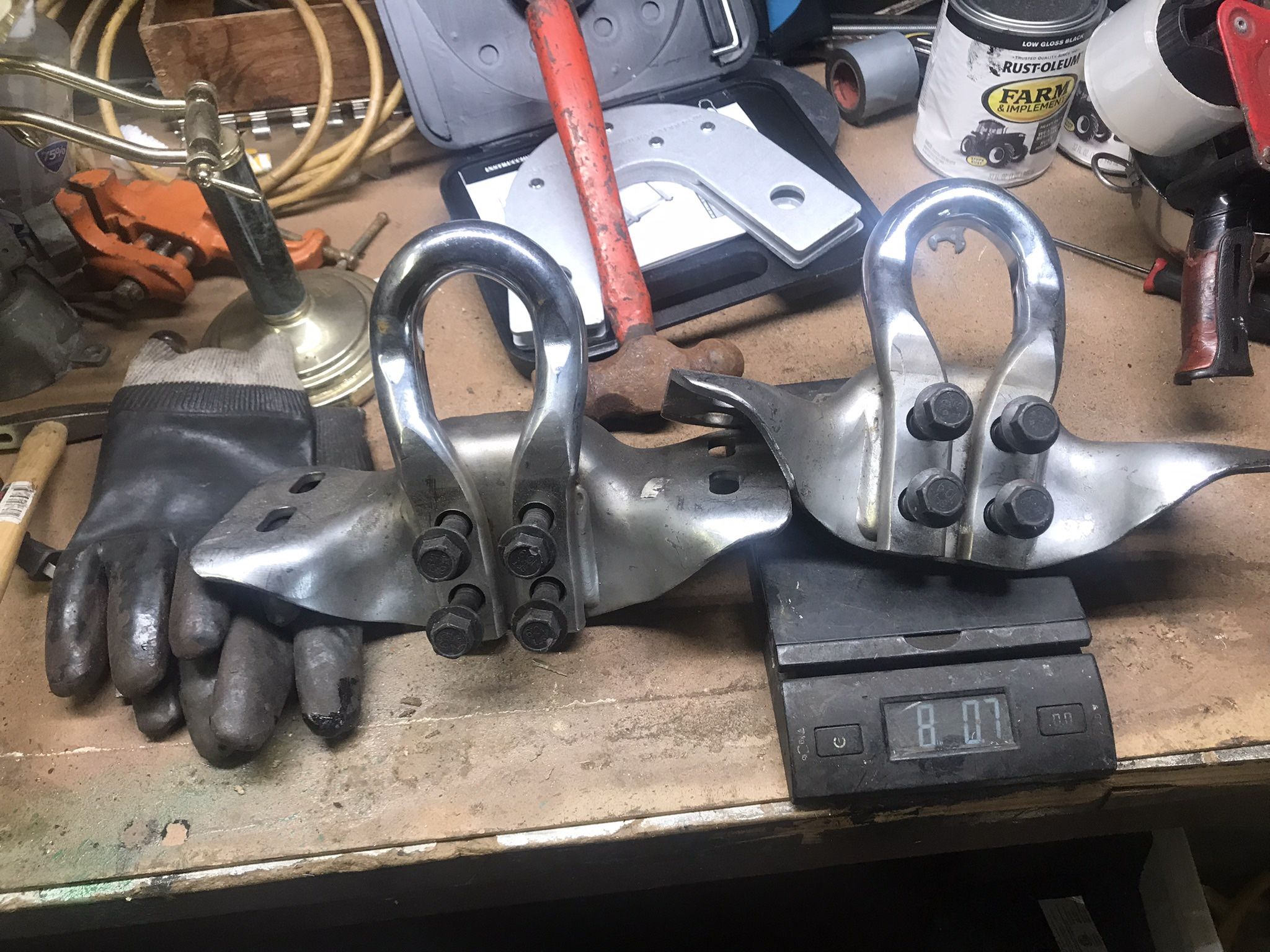 Ford F250 F350 Front Bumper Tow Hooks Chrome Pair New Condition 2017-2025