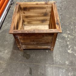 Rustic Wood Planter Plant Holder