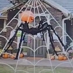 7 Feet Spider Spider Web With Big Spider And Little Spiders $15 Each Or 2 For $25