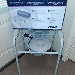 Drive Brand Med Equipment 1st New STEEL and ALUMINUM Commode and  2a Shower 🚿 Bench New! Look 👀 