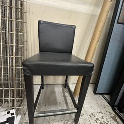 Black Bar Stool Leather Chair 