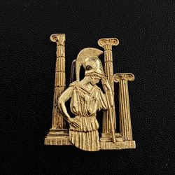 ( ITEM IS SOLD! ) 18k Gold Greek Pendant Brooch 