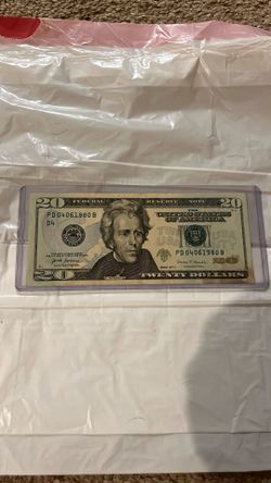 April 6, 1980 Serial Number $20 Bill Birthday Note