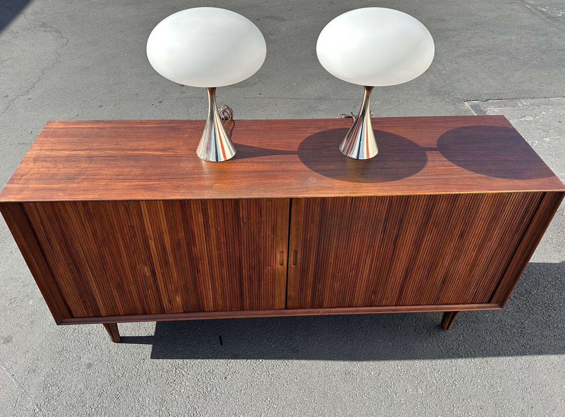 ORIGINAL Mid Century Laurel Mushroom Table Lamps Bill Curry