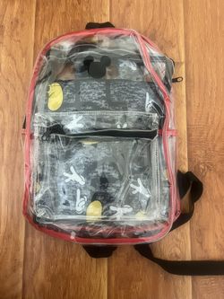 NEW Disney clear Backpack With Pouch