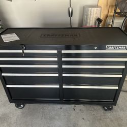 CRAFTSMAN 2000 Series 52-in W x 37.5-in H 10 — Drawer Steel Rolling Tool Cabinet ( Black )