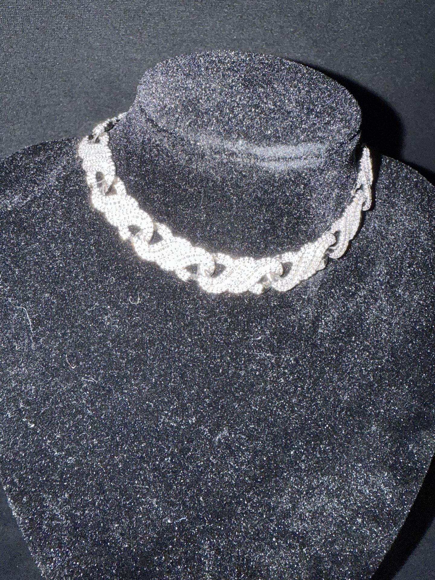 Moissanite Infinity Bracelet