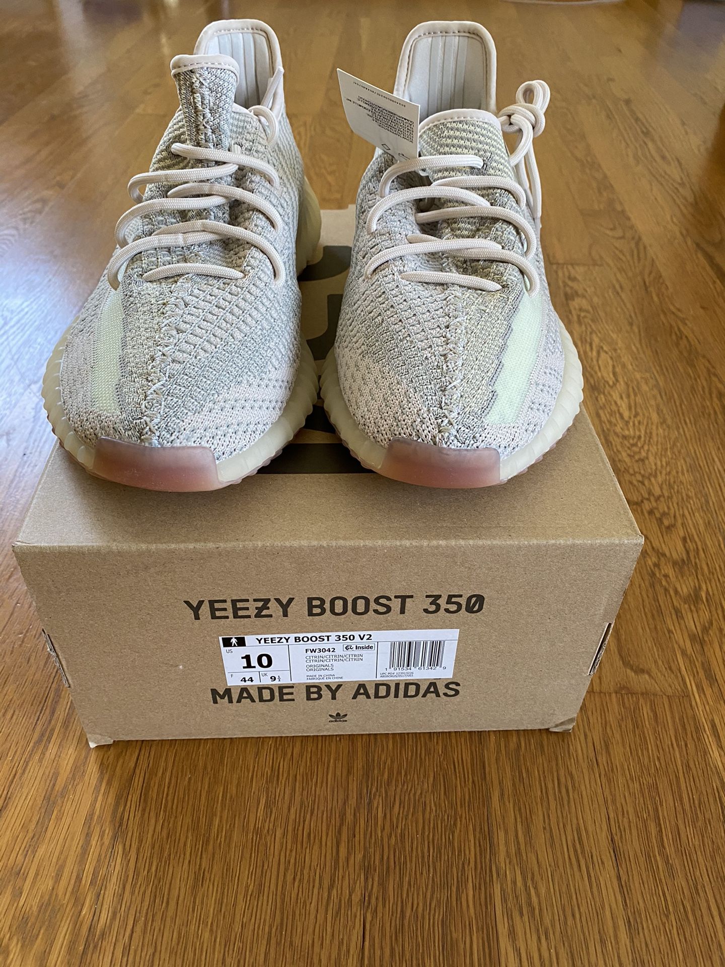 Adidas Yeezy Boost 350 V2 Non-Reflective Citrin Size 10