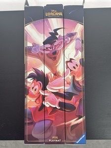 2026 Disney Lorcana Hyperia City I2I Powerline Goofy & Max Foil Playmat NEW Parks Exclusive
