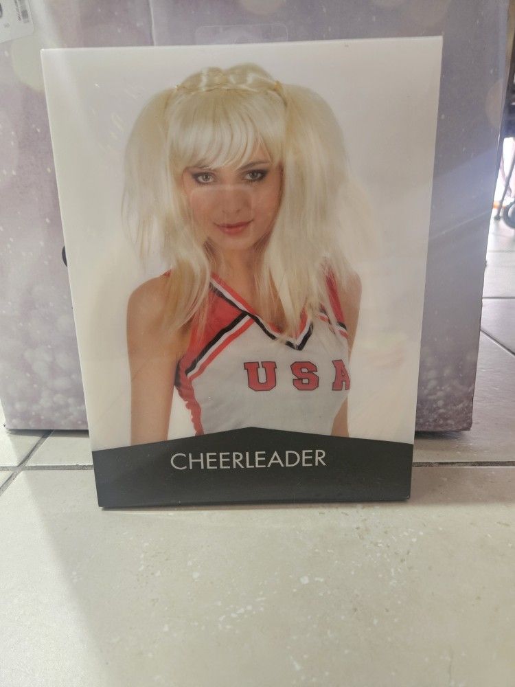Blonde Cheerleader Wig (Two Ponytails)