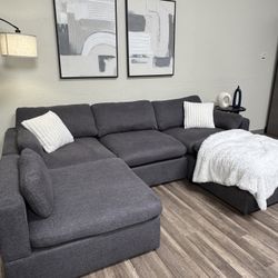 Gray Modular Sectional Couch - Free Delivery