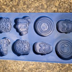 Marvel Avengers Comic Heroes Blue Silicone Ice Cube Tray