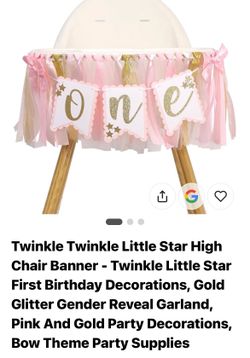 Babies first birthday items