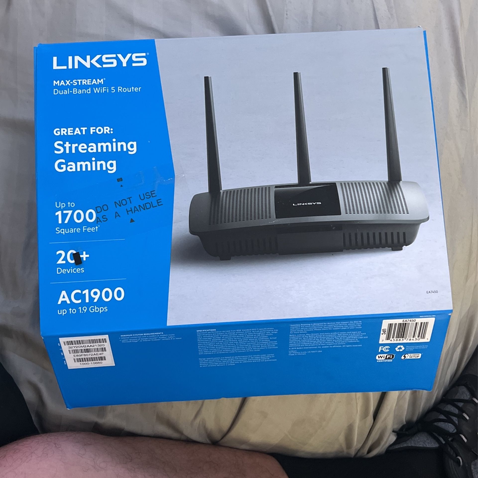 Linksys EA7450 Max-Stream Dual-Band AC1900 Wi-Fi 5 Router