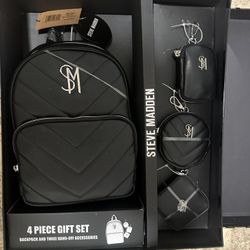 🖤 New Steve Madden 4-Piece Backpack Gift Set