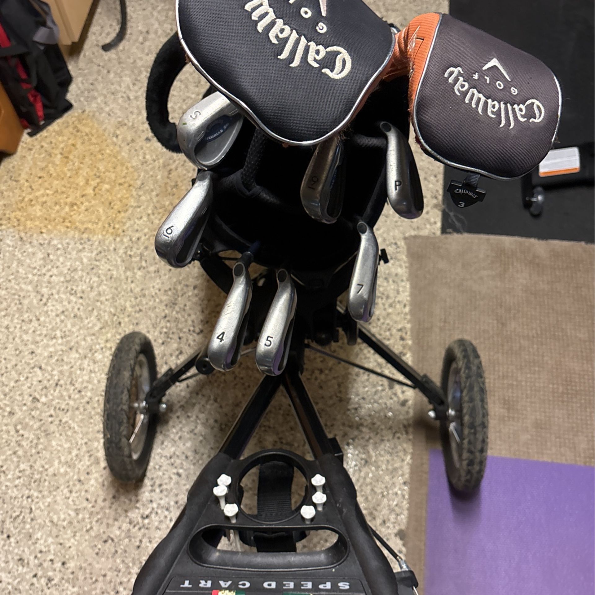 Calloway clubs, Bag, & Speed Cart