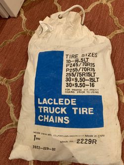 Truck tire chains sealed never used