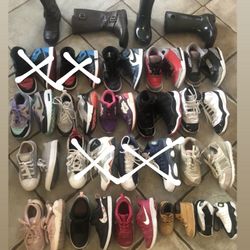 Nike Jordan’s New Balance Asics Converse Timberland Nike Air Max Boots Toddler Kids Sneakers Lot 21 Pairs Total!!