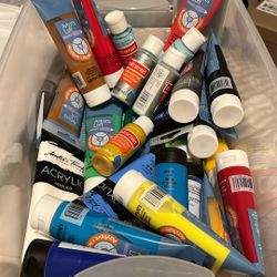 Acrylic Paint And Brushes