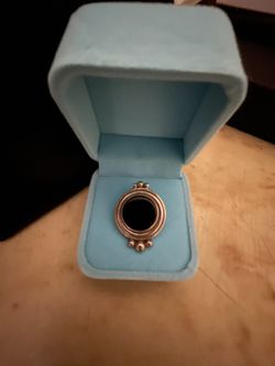 Black Onyx Sterling Silver Pendant 