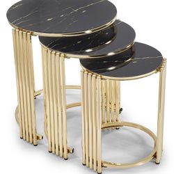 New In The Box 📦 Nano Glass Side Coffee Table 3pc - Delivery Available 