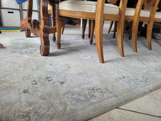 8x10 Rug From Home Depot 5 Years Ago. Light Grey's, Whites, Light Blue/gold