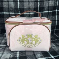 Juicy Couture Make Up Bag With Small Pouch Pink New 