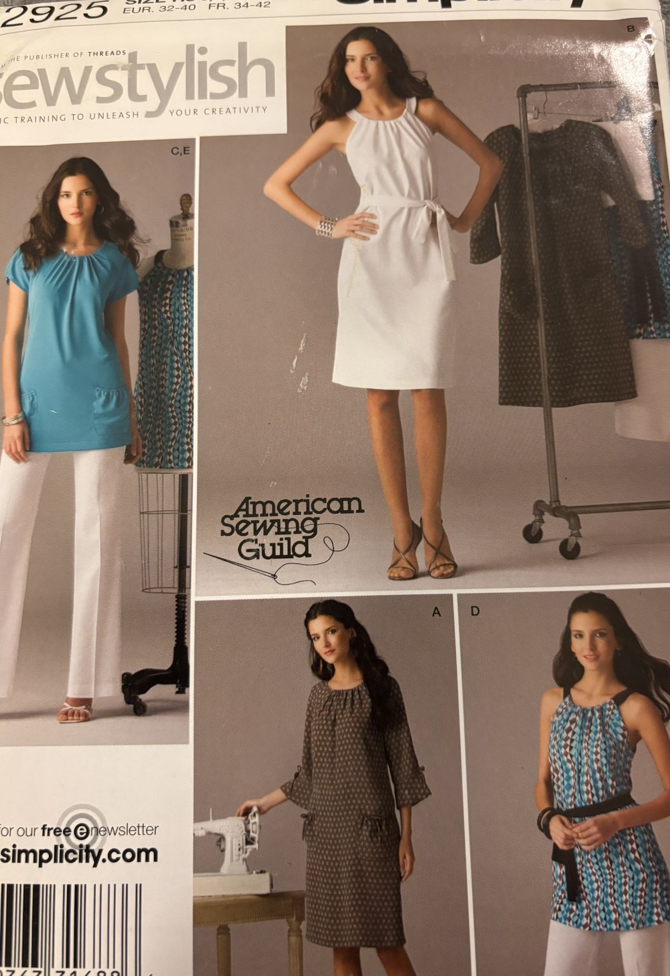 Simplicity 2925 SewStylish Pattern Sizes 6-14 UNCUT