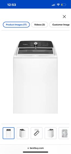 New Whirlpool Top Loader Washing Machine 4.6 CU. Ft. Impeller washer with built in faucet. (White)