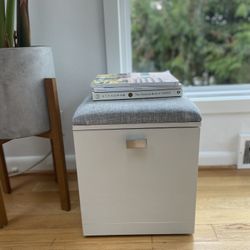 Side Table / Rolling Seat / Single Drawer