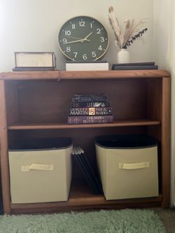 Wood 3 level  bookcase