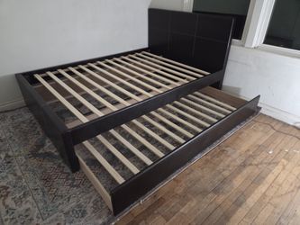 Brand New Full Bed Twin Trundle Faux Lesther $299 Bed Only $469 Matt INCLUDED