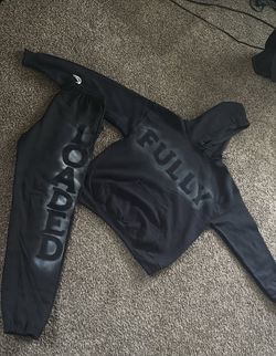 Fully Loaded Black Hoodie and Jogger Set