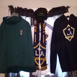 Authentic La Galaxy Jersey/ 2 Hoodie/ Scarf/Snapback (All For 100)