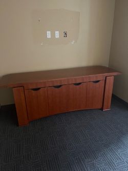 Cherry Wood Office Credenza Sideboard / TV Stand