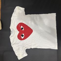 Comme des Garçons Play white t-shirt red heart logo