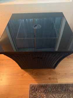 Wicker Propane Fire Pit Table