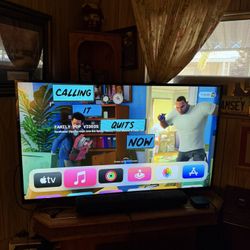 55” tv with Apple 4k and Samsung soundbar