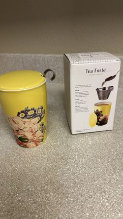 New Never Used Tea Forte Double-Walled Ceramic Cup