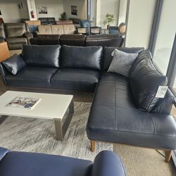 2-pc Leather Sectional Sofa-Jollene 