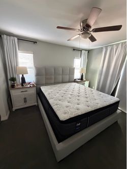 Cal King Bed with mattress $800