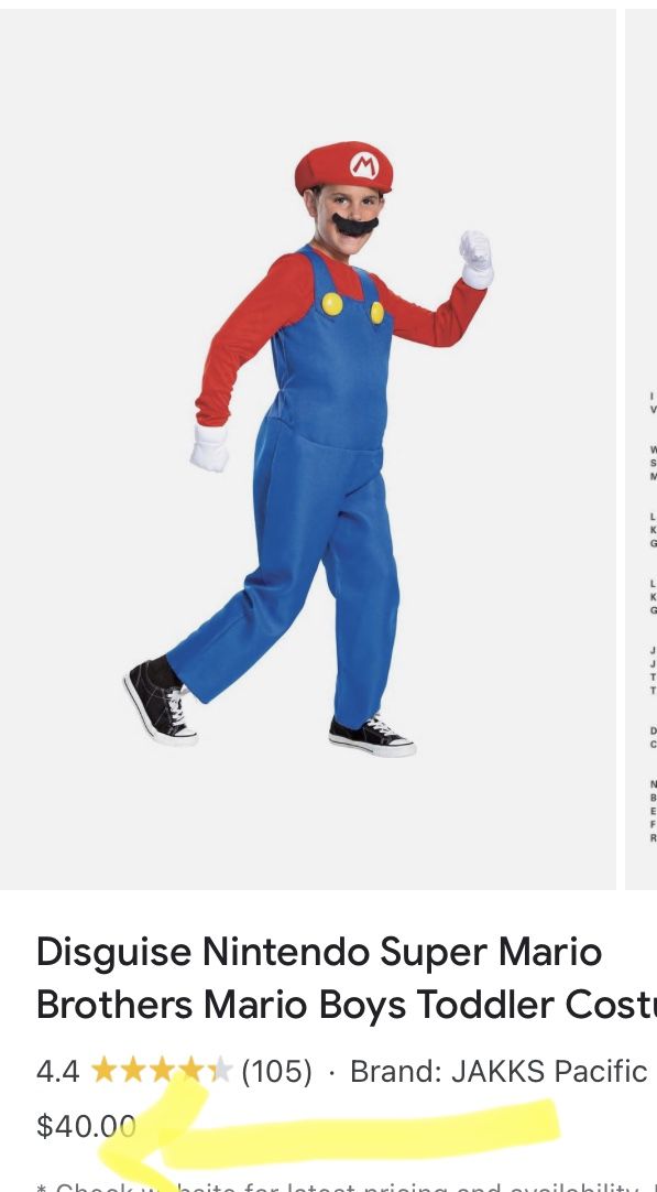 Super Mario Brothers Costume