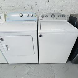 Whirlpool electric washer and dryer, a receipt for a 90-day warranty