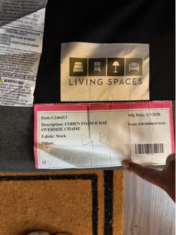Charcoal Sofa and Chaise from Living Spaces